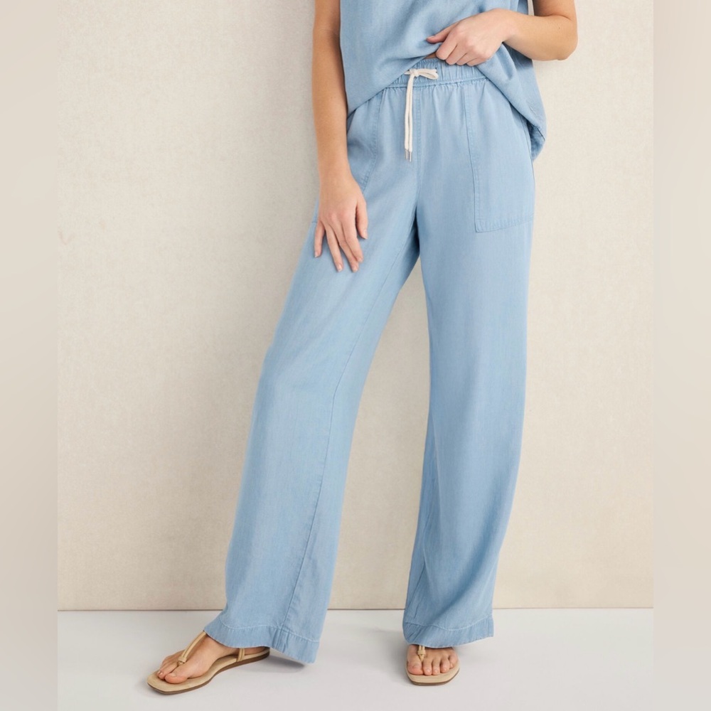 Haven Well Within Chambray Straight Leg Pants